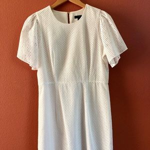 JCrew Flutter Sleeve Dress in Eyelet